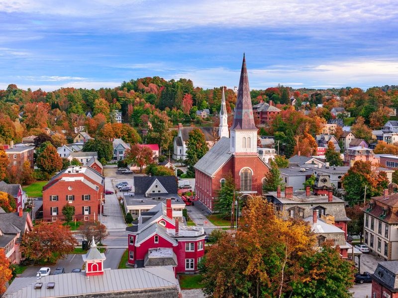 Montpelier, Vermont, in the fall