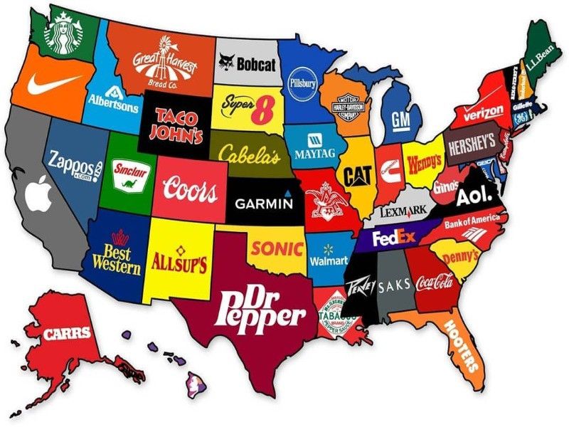 Most famous brand by state