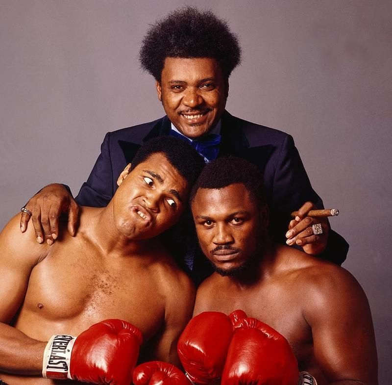 Muhammad Ali, Don King and Joe Frazier, 1975