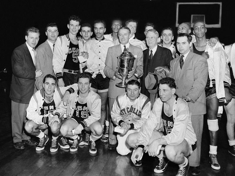 Nat Holman and 1950 City College of New York basketball team