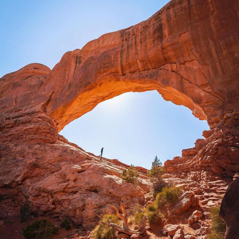Natural rock arch at Arches National Park, Utah