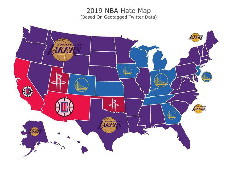 NBA hate map