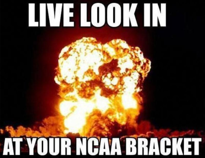 NCAA brackets busted meme