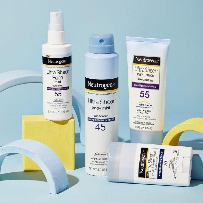 Neutrogena products in a flat lay