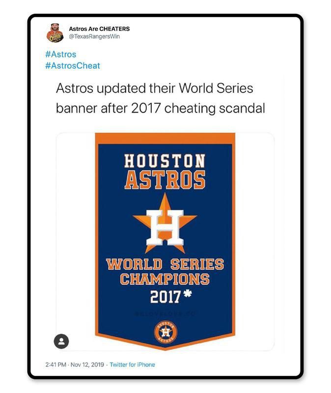 New Astros World Series banner