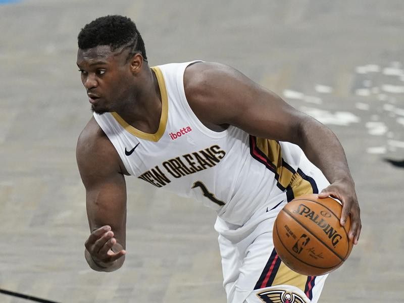 New Orleans Pelicans' Zion Williamson in action