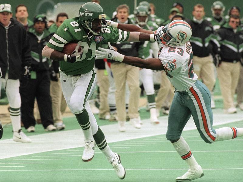 New York Jets Art Monk tries to keep Troy Vincent at arms length