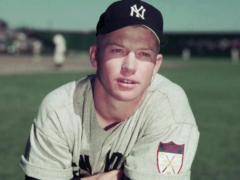 New York Yankees outfielder Mickey Mantle