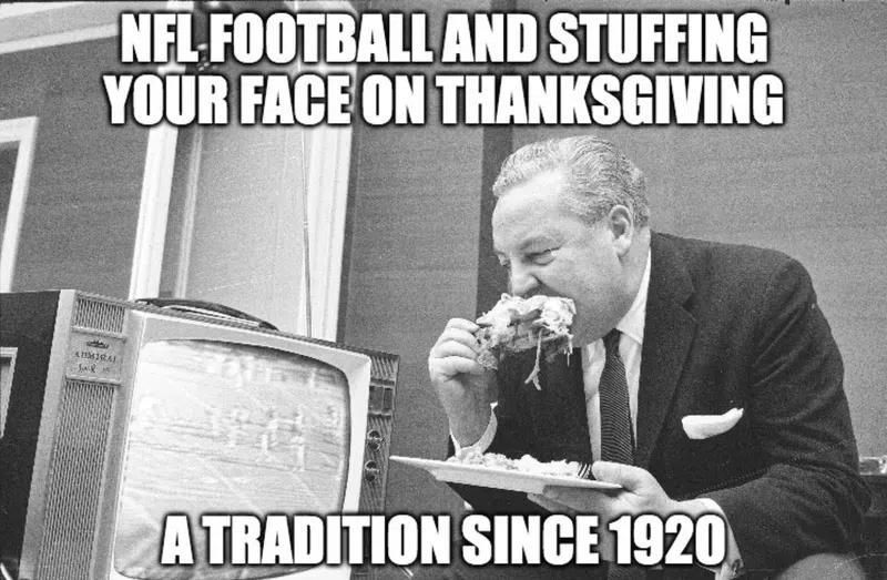 NFL football Thanksgiving meme