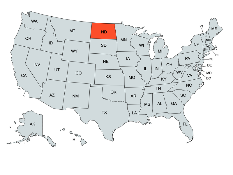North Dakota Education Map