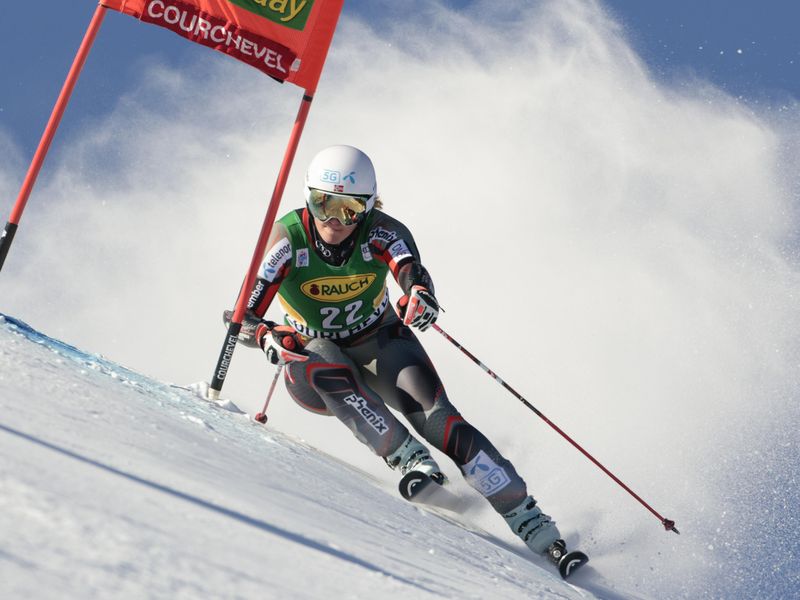 Norway's Maria Therese Tviberg speeds down slope