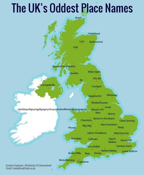 Odd named cities in the U.K