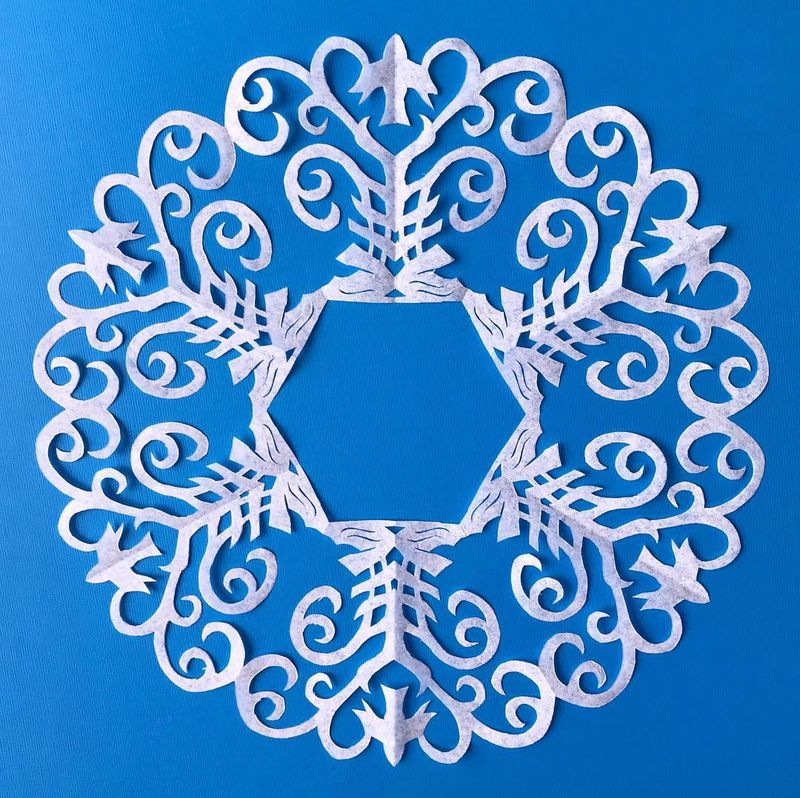 Ornate paper snowflake