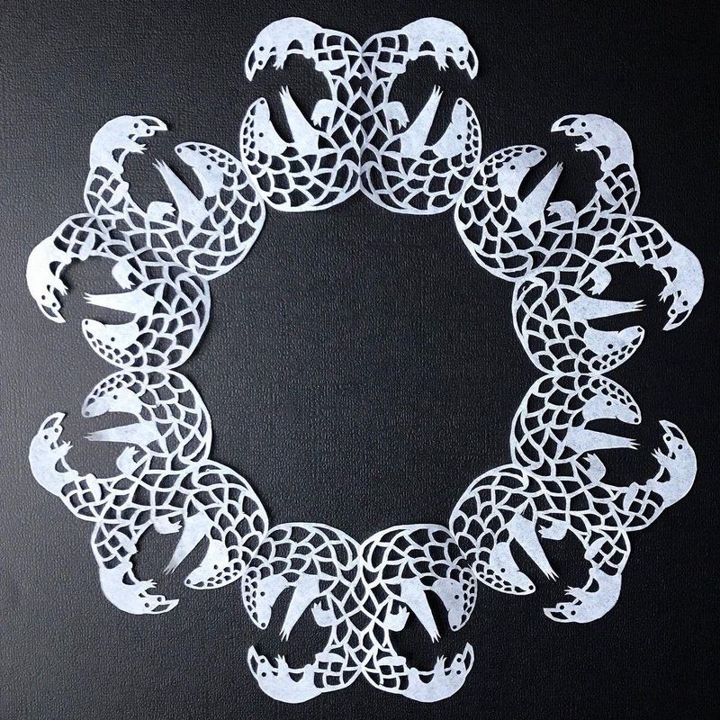 Pangolin paper snowflake