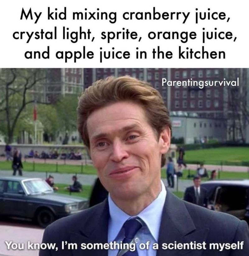 Parenting science meme