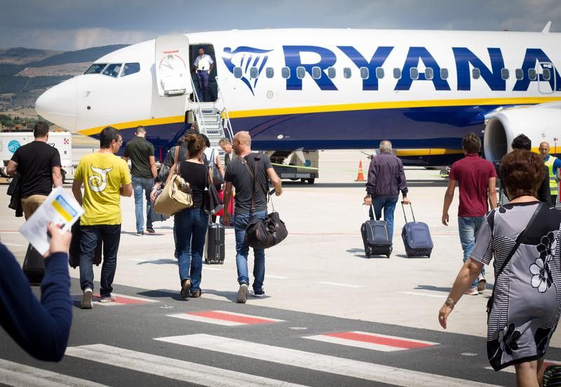 Passengers Boarding Ryanair on Tarmac