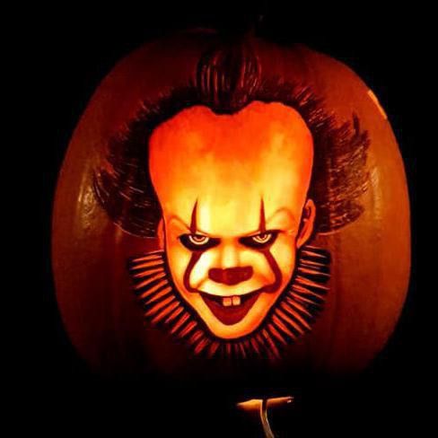 Pennywise pumpkin carving