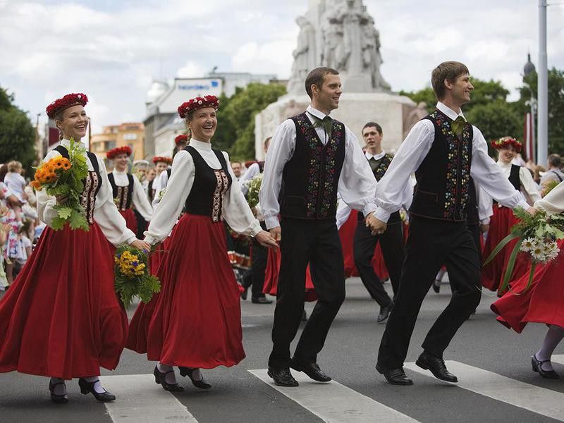 People dancing in Latvia