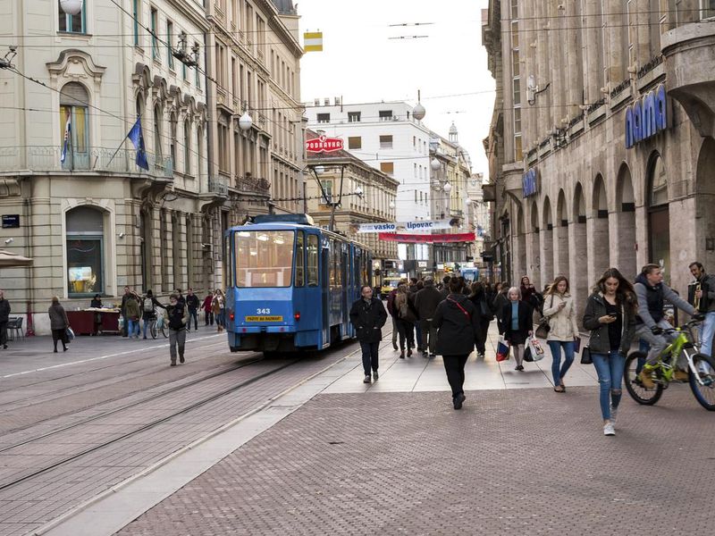 People walking in Zagreb