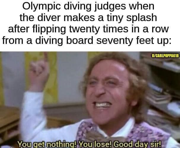 Perfectionism at the Olympics meme