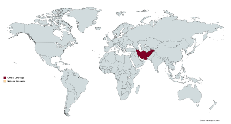 Persian speakers map