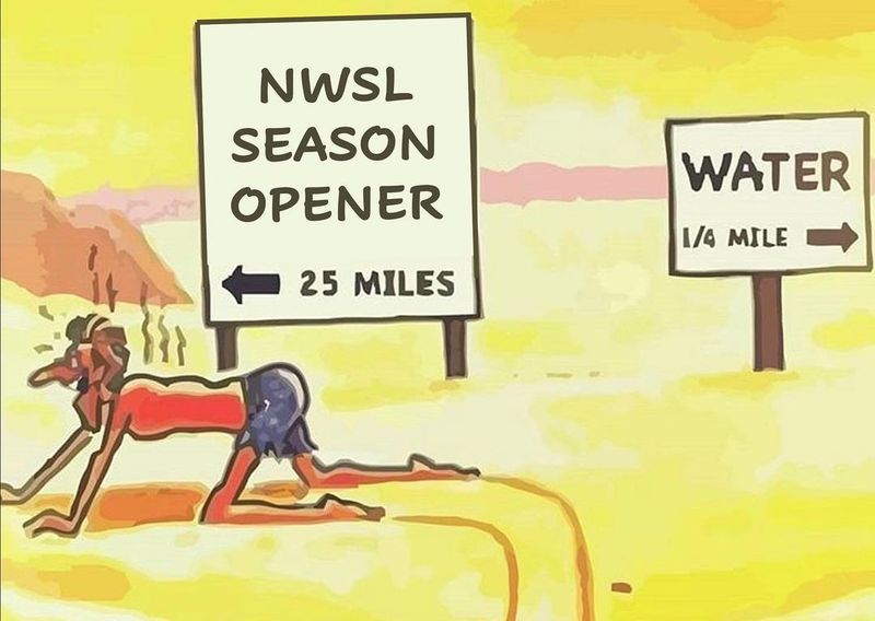 Person crawling to NWSL opener