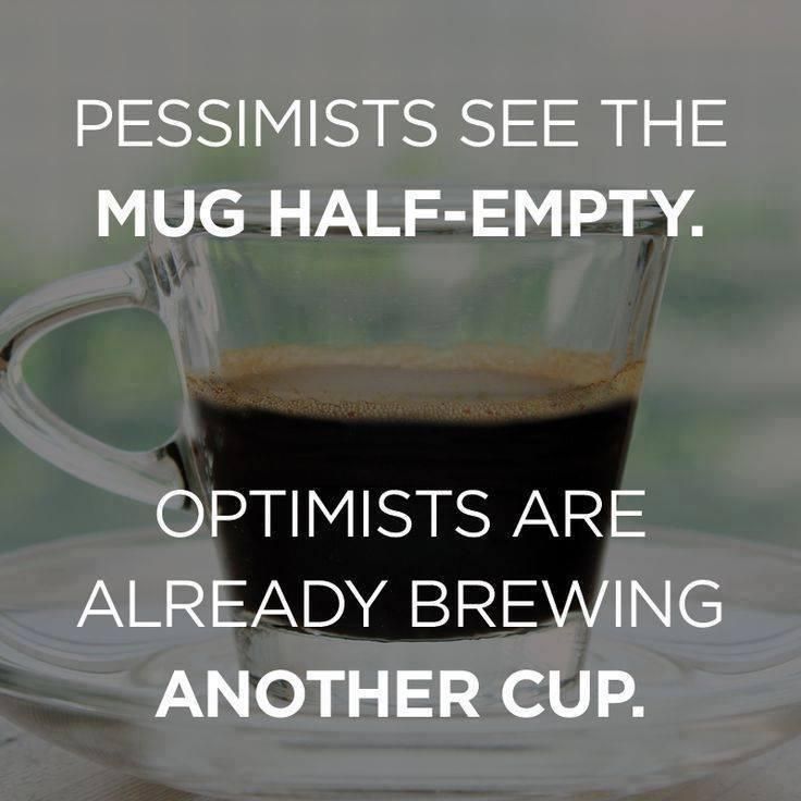Pessimists vs. optimists coffee perspective