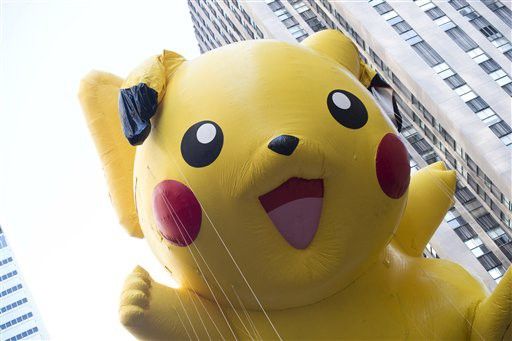 Pikachu float in the 2012 Thanksgiving Day Parade