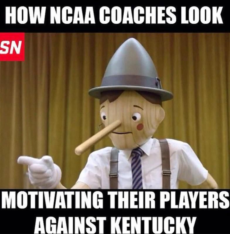 Pinocchio NCAA basketball coaches meme