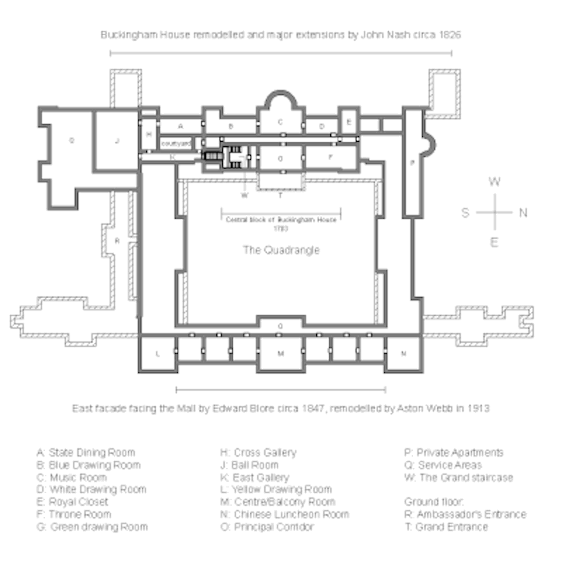 Plan of Buckingham Palace