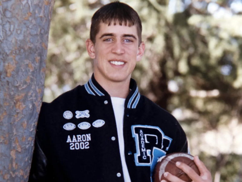 Pleasant Valley High School quarterback Aaron Rodgers