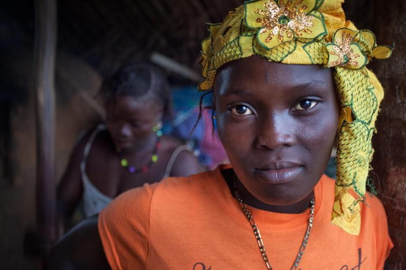 Portrait of a woman from Freetown, Sierra Leone