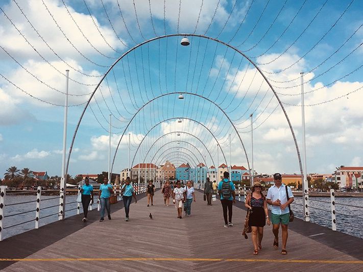 Queen Emma Pontoon pedestrian bridge, Curacao
