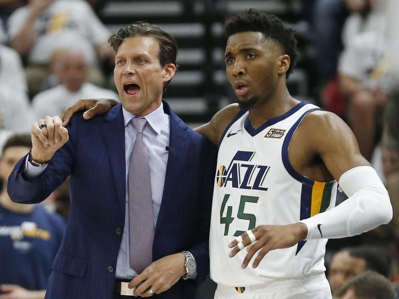 Quin Snyder and Donovan Mitchell