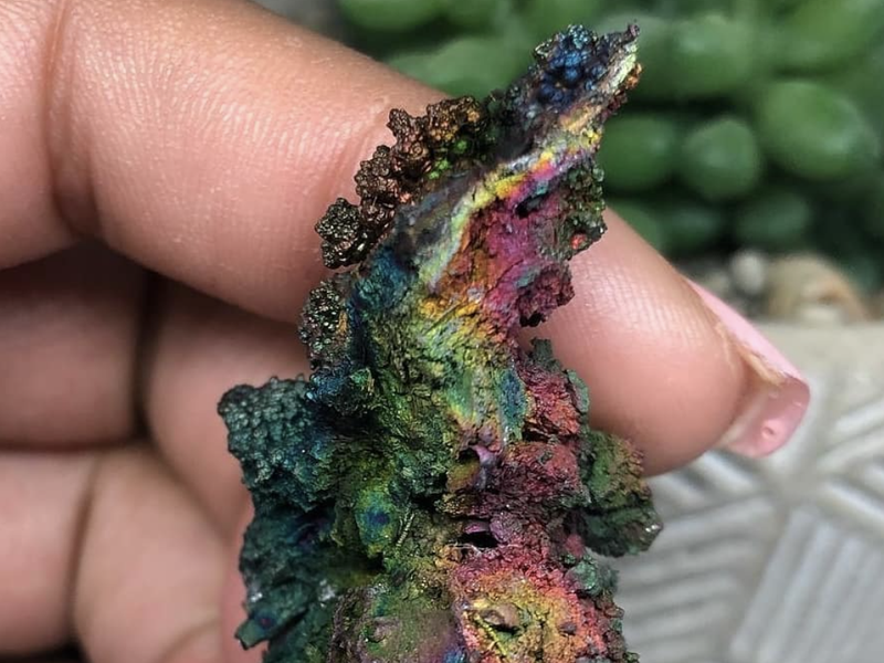 Rainbow hematite from Graves Mountain