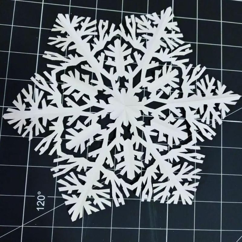 Realistic paper snowflake art