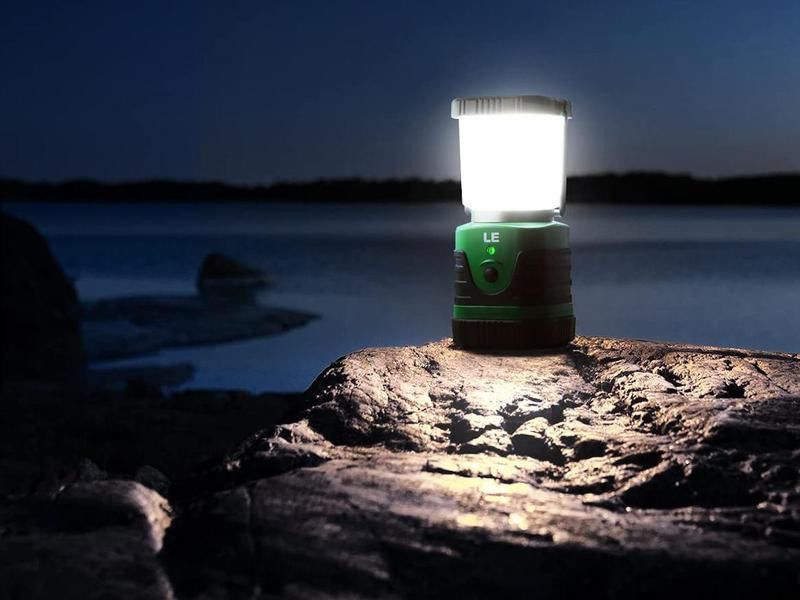 Rechargeable, water resistant camping lantern