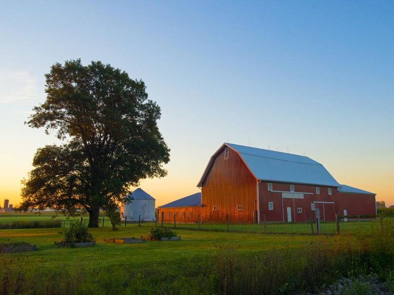 Red Barn at Sunrise-Cass County, Indiana