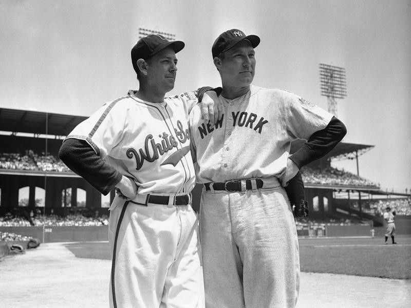 Red Ruffing and Ted Lyons posing