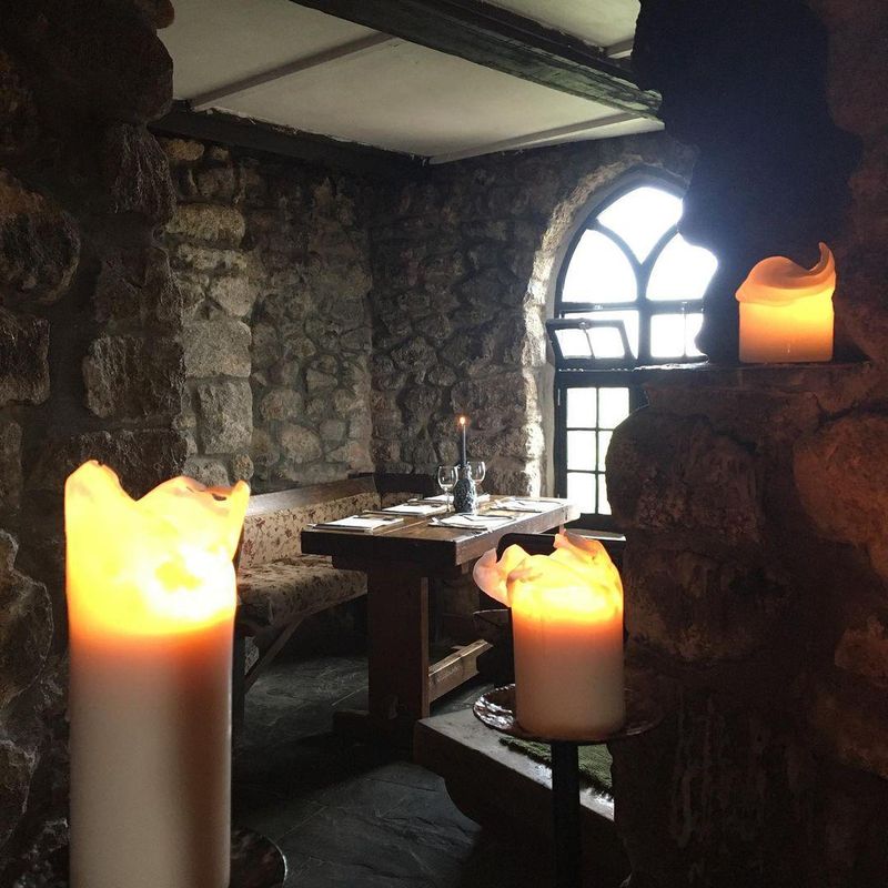 Restaurant in a Medieval Castle, UK
