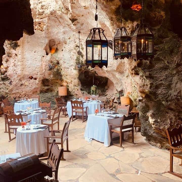 Restaurant inside a cave in Kenya
