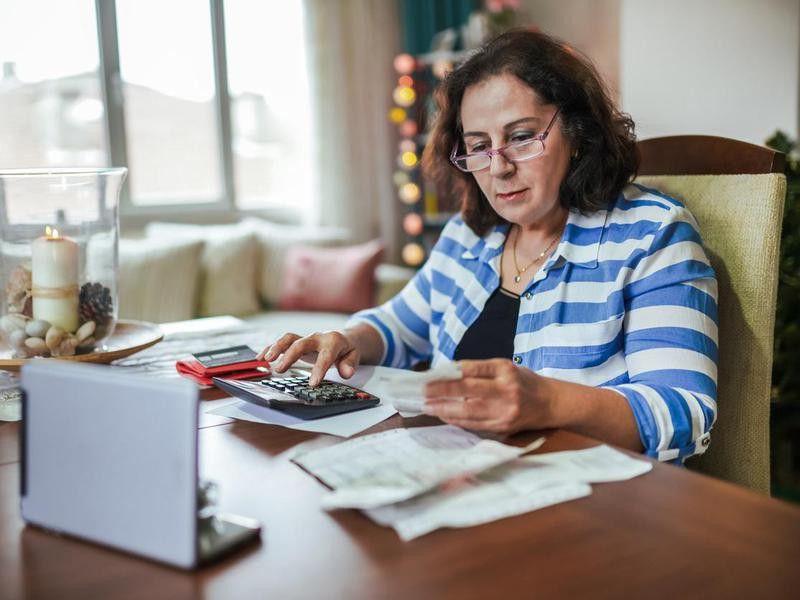 Retired woman managing on a low income
