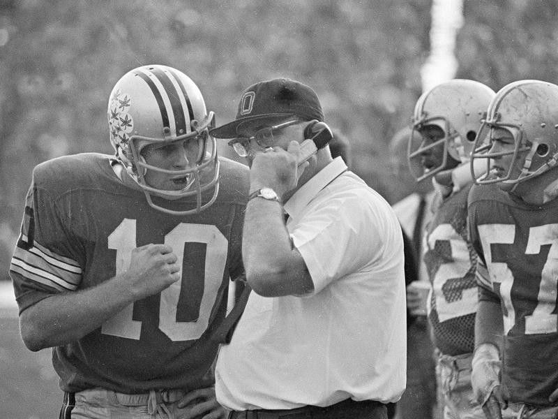 Rex Kern and Woody Hayes