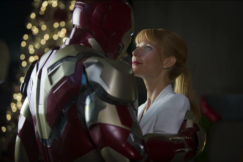 Robert Downey Jr. and Gwyneth Paltrow in Iron Man Three