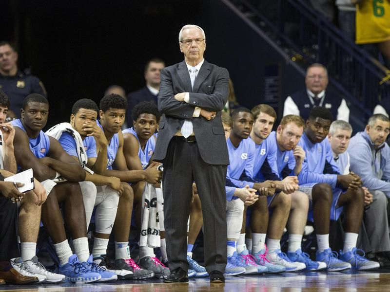 Roy Williams and UNC basketball team