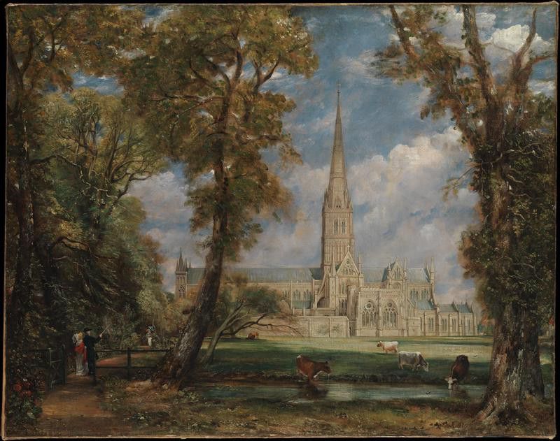 "Salisbury Cathedral from the Bishop's Grounds"