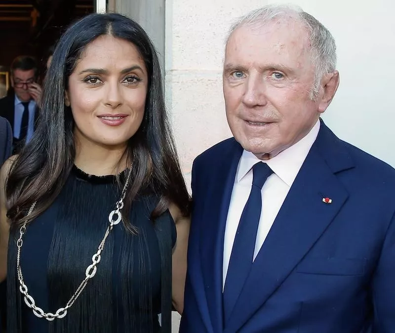 Francois Pinault, right, with Salma Hayek.