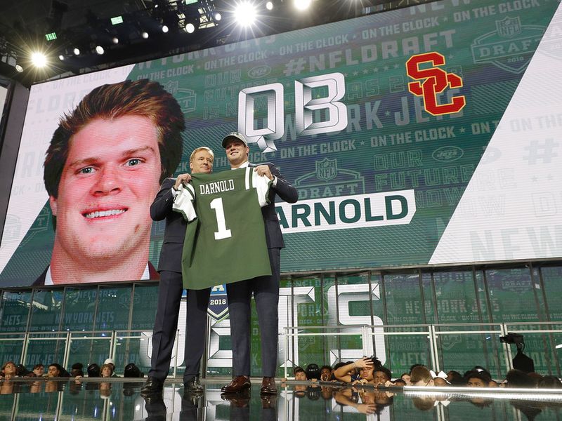 Sam Darnold and Roger Goodell