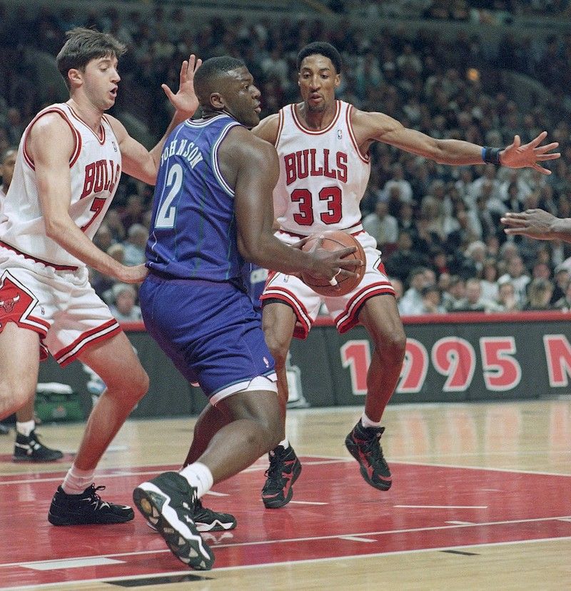 Scottie Pippen playing defense