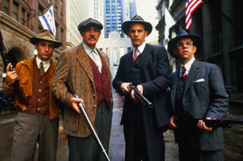 Sean Connery, Kevin Costner, Andy Garcia, and Charles Martin Smith in The Untouchables